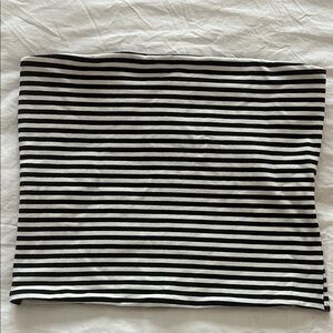 GAP Black and White Striped strapless top